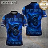 Maxcorners Darts Shark Lightning Storm Multicolor Options Personalized Name, Team Name 3D Shirt (4 Colors)