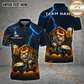 Maxcorners Funny Golf Shirt Drunk Ballcart Party Style Multicolor Options Personalized Name, Team Name 3D Shirt (4 Colors)