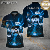 Maxcorners Angry Golf Shirt Cartoon Lightning Rage Multicolor Options Personalized Name, Team Name 3D Shirt (4 Color)