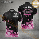 Maxcorners Darts Shirt Star Glam Dartboard Multicolor Options Personalized Name, Team Name 3D Shirt (4 Colors)