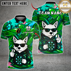 Maxcorners Graffiti Wolf Darts Multicolor Customized Name, Team Name 3D Shirts