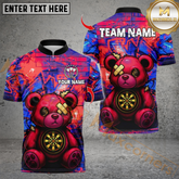 Maxcorners Darts Bear Graffiti Multioptions Personalized Name, Team Name Unisex 3D Shirts