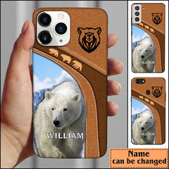 Maxcorners Polar Bear Hunting Personalized Name Phone Case LM0912