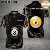 Maxcorners Billiard Rolling Tribal Pattern Personalized Name, Team Name 3D Shirt
