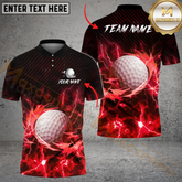Maxcorners Golf Thunderbolt Multicolor Customized Name, Team Name 3D Shirts