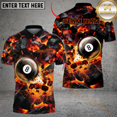 Maxcorners Billiard 8 Ball Shoot And Destroy Personalized Name, Team Name 3D Shirt (4 Colors)