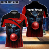 Maxcorners Bowling And Pins Premium Eagle Multicolor Option Customized Name 3D Shirt