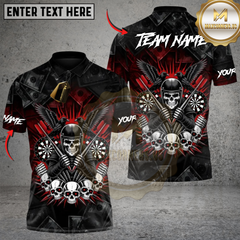 Maxcorners Skull Rider Darts Multicolor Customized Name, Team Name 3D Shirts