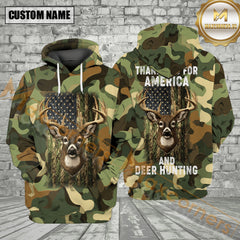 Maxcorners Deer Hunting Camouflage American Flag All Over Print Shirt
Best Gift For Hunter