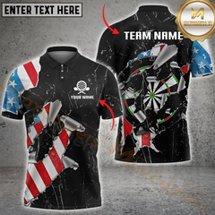 Maxcorners Darts Patriot's Precision Customized Name, Team Name 3D Unisex Shirt