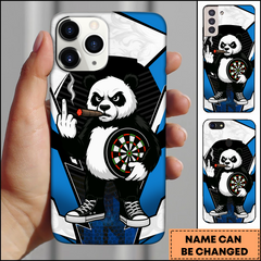 Maxcorners Darts Panda Smoking Street Style Personalized Name 3D Phone Case