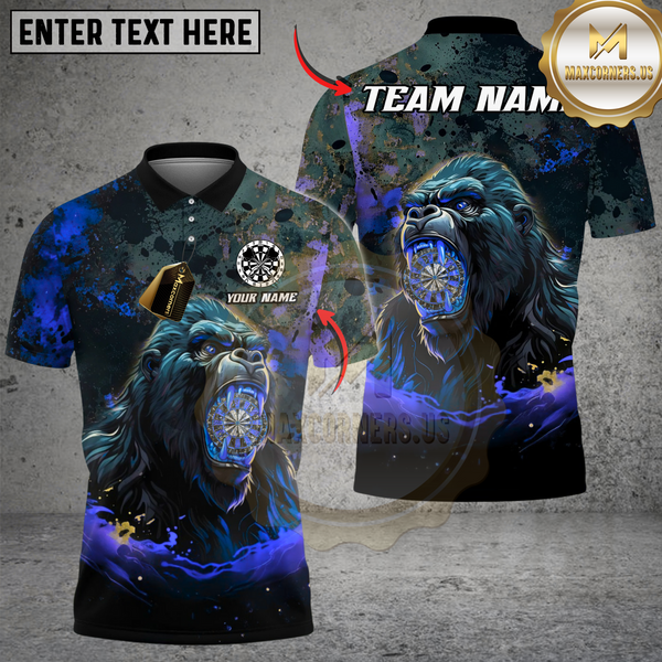 Maxcorners Darts Gorilla Multicolor Customized Name, Team Name 3D Shirts