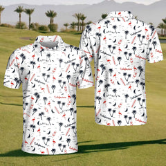 . Maxcorners California Vibe Golf Polo Shirt, Mens Golf Shirt, Gift For Golf Lovers