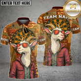Maxcorners Dart Shirt Western Goat Retro Sunglasses Style Design Multioptions Personalized Name, Team Name Unisex 3D Shirt (4 Colors)