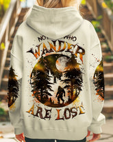 Maxcorners Not All Who Wander Are Lost Bigfoot Moon All Over Print LM2101