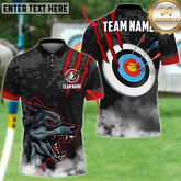 Maxcorners Archery Wolf Scratch Personalized Name, Team Name 3D Unisex Shirt