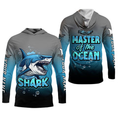 Maxcorners Shark Fishing UPF Shirts, Shark Master of The Ocean, Funny Fishing Shirt, Gift For Fisherman