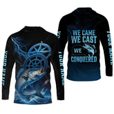 Maxcorners We Came We Saw We Conquered, Casting Fish, SPF Shirt, Custom Fishing Shirt, Men Long Sleeve Shirt