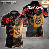 Maxcorners Urban Style Gorilla Dartboard Multioptions Personalized Name, Team Name Unisex 3D Shirt (4 Colors)