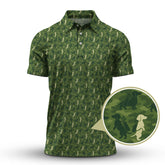 Maxcorners Dog Pattern Golf Shirt, Dachshund Golf Shirt For Golfer, Funny Camo Golf Shirt, Crazy Golf Shirt For Men
