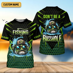 Maxcorners Basshole Funny Fishing Shirt, Camouflage Fishing Shirts, SPF Shirt For Men, Hooded Fishing Shirt