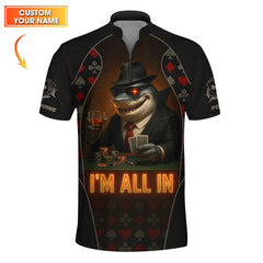 Maxcorners Poker Shark I'm All In Poker T-Shirts, Poker Shirt For Men, Gifts For Poker LoversLM1009