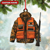 Maxcorners Personalized Hunter Ornament - Custom Camo Jacket Christmas Decoration for Men & Hunters LM0411