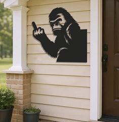 Maxcorners Funny Bigfoot Metal Sign WITH LED/WITHOUT LED - Hilarious Bigfoot Yard Decor, Rustic Outdoor Gag Gift for Man Cave LM0110