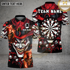 Maxcorners Dark Joker Card Dartboard Multioptions Personalized Name, Team Name Unisex 3D Shirt (4 Colors)