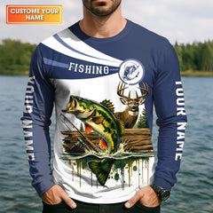 Maxcorners Hunting Fishing Camo Fishing Shirt, Fishing UPF Shirt, Personalized Fishing Shirt For Men, Fishing Shirts For Men