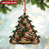 Maxcorners Personalized Acrylic Mallard Duck Christmas Tree Ornament - Custom Hunting Holiday Decoration LM0110