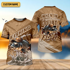 Maxcorners When In Doubt Fish Funny Fishing Shirt, SPF Shirt For Men, Gift For Fisherman, Largemouth Bass Fishing