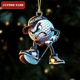 Maxcorners Custom Name Angry Golf Ball Ornament, Acrylic Ornament, Golf Christmas Ornaments, Christmas Golf Gift LM1611
