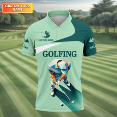 Maxcorners Can't Work Today Feelin Under Par Custom Men's Golf Polo Shirt, Funny Golf Shirt, Gift For Golfers