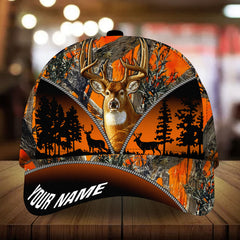 Maxcorners Premium Cool Hunting Art Deer Hunting Camo Pattern 3D Multicolor Personalized Cap