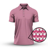Maxcorners Breast Cancer Pattern Golf Shirt, Pink Golf Shirt, Golf Gift For Golfers, Breast Cancer Golf Shirt