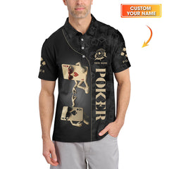 Maxcorners I've Got a Big Pair Custom Name Poker Shirt, Men's Poker Polos, Funny Poker ShirtsLM1009