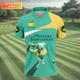Maxcorners Master Tournament Custom Men's Golf Polo Shirt, Golf Gifts For Dad