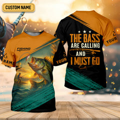 Maxcorners The Bass Are Calling And I Must Go SPF Shirt For Men, Gift For Fisherman, Largemouth Bass Fishing