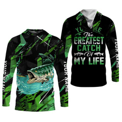 Maxcorners Bass Fishing UPF Shirts, You Are The Createst Catch of My Life, Funny Fishing Shirt, Gift For Fisherman