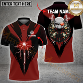 Maxcorners Funny Warriors Darts Jersey Multicolor Option Customized Name, Team Name 3D Polo Shirt