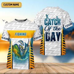 Maxcorners Catch Of The Day Funny Fishing Shirts For Men, SPF Shirt For Men, Funny Fishing Shirt, Gift For Fisherman
