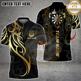 Maxcorners Darts Sport Royal Crown Flame Multicolor Customized Name, Team Name 3D Shirts
