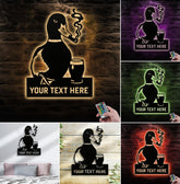Maxcorners Personalized Funny Duck Metal Sign WITH LED/WITHOUT LED – Unique Hunting Lodge Wall Decor, Gift for Hunters LM0110