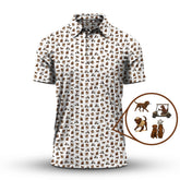 Maxcorners Golf Pattern Shirt, Labrador Golf Shirt For Golfer, Crazy Dog Golf Shirt For Men