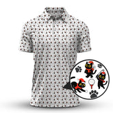 Maxcorners Funny Pattern Golf Shirt, Cat Golf Shirt, Christmas Golf Shirt For Pet Lover