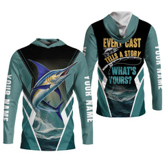 Maxcorners Every Cast Tells A Story Mens Fishing Shirts Long Sleeve, SPF Shirt For Men, Fishing Shirts For Men