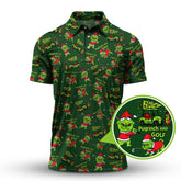 Maxcorners Funny Pattern Golf Shirt, Pug Golf Shirt For Men, Pugrinch Golf Shirt For Golfer