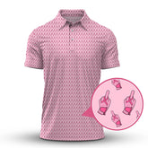 Maxcorners Funny Pattern Golf Shirt, Pink Golf Shirt For Women, Breast Cancer Golf Shirt For Golfer