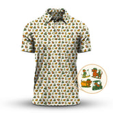 Maxcorners Dachshund Pattern Golf Shirt – Funny Dog Golf Polos For Pet Lovers - Golf Gift For Golfers